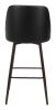 Keppel Modern Swivel Vinyl Barstool - Black & Bronze