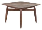 Silea Espresso Modern Square Rubberwood Dining Table
