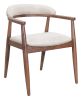 Goka Beige & Walnut Modern Dining Chair