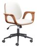 Ali Modern White Office Chair – Vinyl, Plywood & Steel