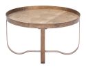 Vannes Brass Modern Powder-Coated Steel Coffee Table