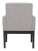 Senzil Gray Modern Deco Fabric Dining Chair with Arms