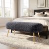 Creek Modern Velvet Upholstered Bench