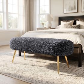 Creek Modern Velvet Upholstered Bench