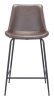 Byron Mid-Century Modern Vinyl Counter Stool - Brown