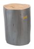 Sugra Gray Modern Acacia Wood End Table