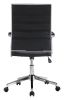Liderato Mid-Century Modern Vinyl Office Chair - Black
