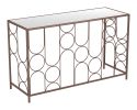 Convale Modern Glass and Steel Console Table