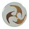 Sabel Gold Modern Glass & Aluminum Side Table