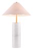 Ciara Modern Marble and Brass Table Lamp
