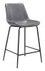 Byron Mid-Century Modern Vinyl Counter Stool - Gray