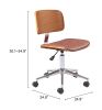Duravel Brown Modern Vinyl Office Chair