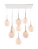 Epsilon Nine-Light Frosted Glass Orb Ceiling Lamp