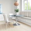 Metropolis 48-Inch Raw Marble Dining Table