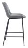 Byron Mid-Century Modern Vinyl Counter Stool - Gray