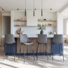 Byron Mid-Century Modern Vinyl Counter Stool - Gray