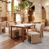 Jemy White Modern Rubberwood Dining Table