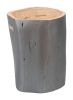 Sugra Gray Modern Acacia Wood End Table