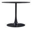 Opus Black Modern Floating Disc Pedestal Dining Table