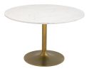Ithaca Modern Marble Pedestal Dining Table