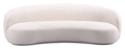 Tibet Cream Modern Shearling-Style Sofa