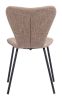 Tollo Taupe Modern Deco Dining Chair with Electroplated Steel Frame