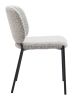 Plat Gray Modern Shearling-Style Dining Chair