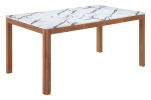 Jemy White Modern Rubberwood Dining Table