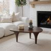 Spiker Walnut Modern Solid Mango Wood Coffee Table