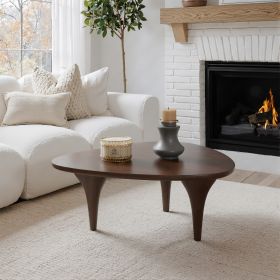 Spiker Walnut Modern Solid Mango Wood Coffee Table