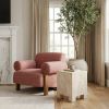 Kitara Modern Stone-Look Side Table