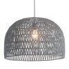 Paradise Modern Gray Woven Dome Ceiling Lamp