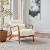 Macio Cream Modern Polyester Accent Chair