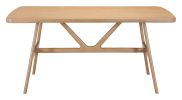 Rovina Natural Modern Rubberwood Dining Table