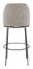 Nordhavn Industrial Gray Swivel Barstool with Forged-Look Steel Frame