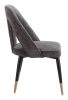 Artus Contemporary Teddy Fabric Dining Chair with Steel Frame