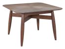 Silea Espresso Modern Square Rubberwood Dining Table
