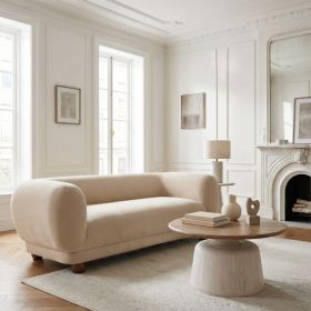 Goblet Brown & White Modern Mango Wood Coffee Table