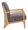 Runa Gray & Natural Modern Polyester Accent Chair