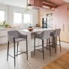 Andover Modern Vinyl Barstool – Contemporary Steel Frame Seating
