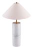 Ciara Modern Marble and Brass Table Lamp