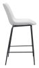Byron Mid-Century Modern Vinyl Counter Stool - White