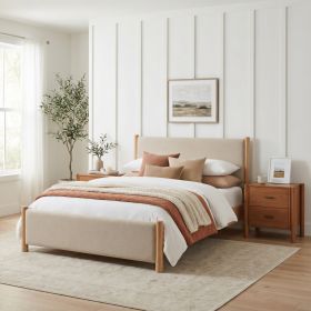 Hadi Beige Modern Queen Bed