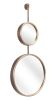 Motts Mid-Century Modern Bronze Industrial Wall Mirror