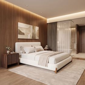 Baris Modern Ivory King Bed