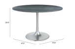 Metropolis 48-Inch Raw Marble Dining Table