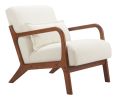 Macio Cream Modern Polyester Accent Chair