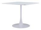 Molly Modern White Industrial Dining Table