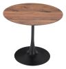 Opus Modern Brown & Black Floating Disc Pedestal Dining Table