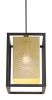 Yves Gold & Black Modern Perforated Steel Ceiling Lamp
